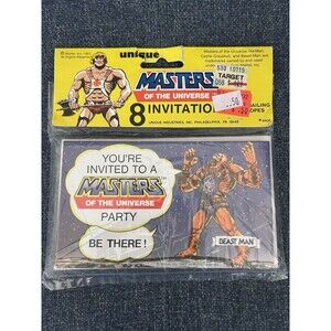Vintage 1983 Mattel Masters of the Universe Party Invitations Pkg of 8 NOS 9406